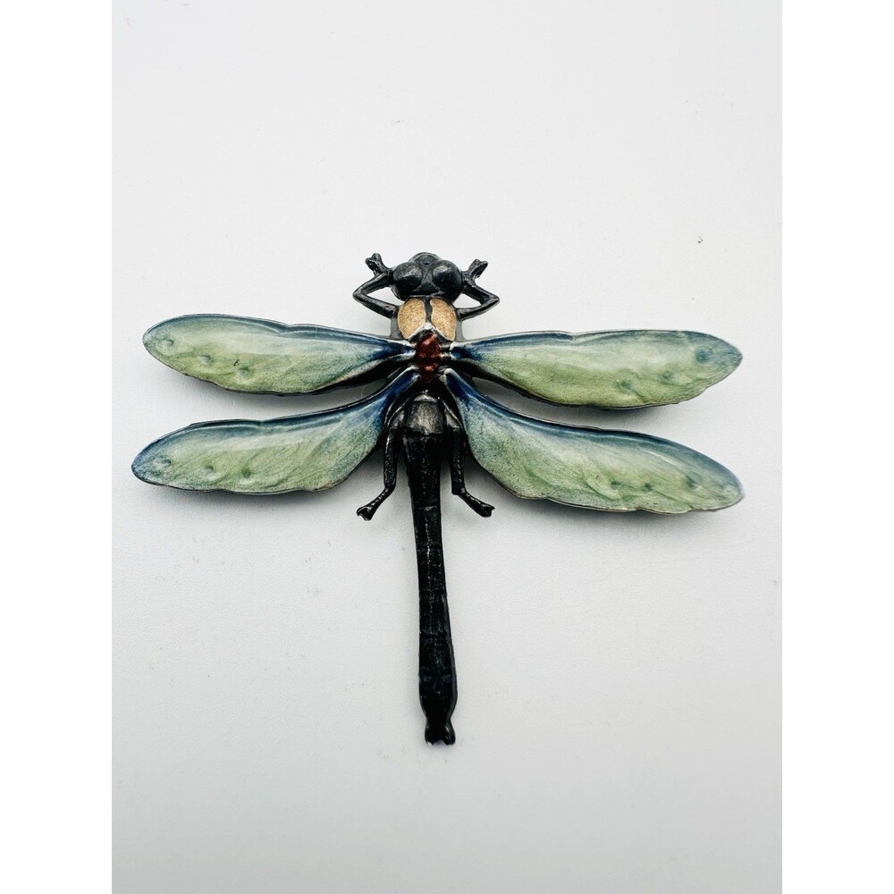 Vintage Handcrafted Metal Dragonfly Pin Brooch